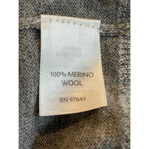 J Jill Sweater Women Size XS* Merino Wool Long Sleeve V Neck Marled Gray Lightwt - Picture 5 of 9